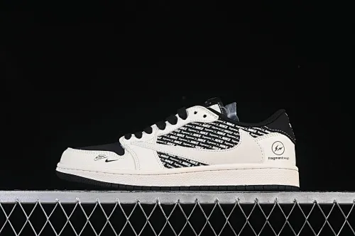 All categories Air Jordan Jordan series basketball shoes Air Jordan 1 Low High-end customized low-top sneakers Travis Scott x Fragment Design x Air Jordan 1 Low OG SP AJ1 Joe 1 Lightning joint beige black low-top cultural casual sneakers XD0798-311